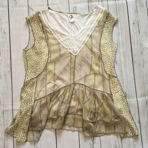 Anthro | One September Sleeveless Blouse